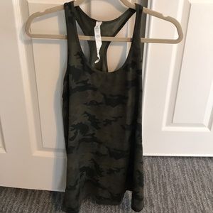 Lululemon green camo racerback tank